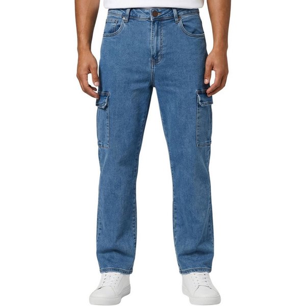 Tazzio Straight-Jeans A112 Regular Fit Cargo Denim Jeans Hose