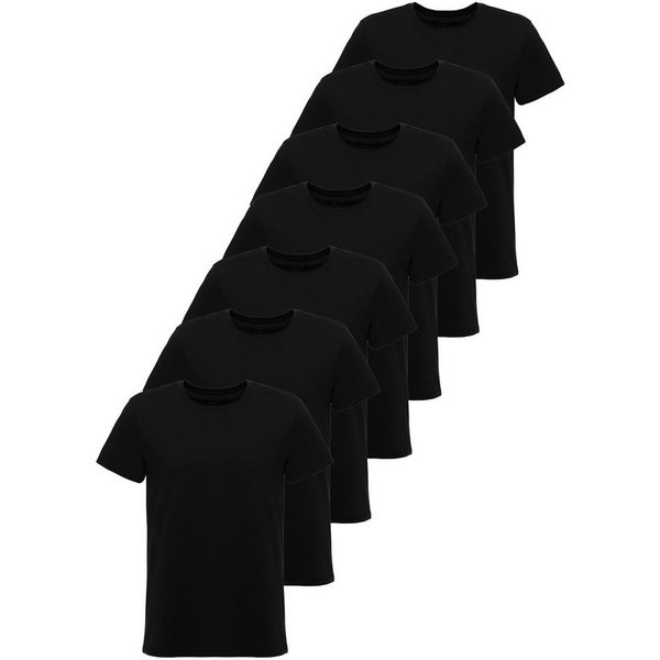 Tazzio T-Shirt E106 (Packung, 7-tlg., 7er-Pack) Herren Basic Rundhalsshirt