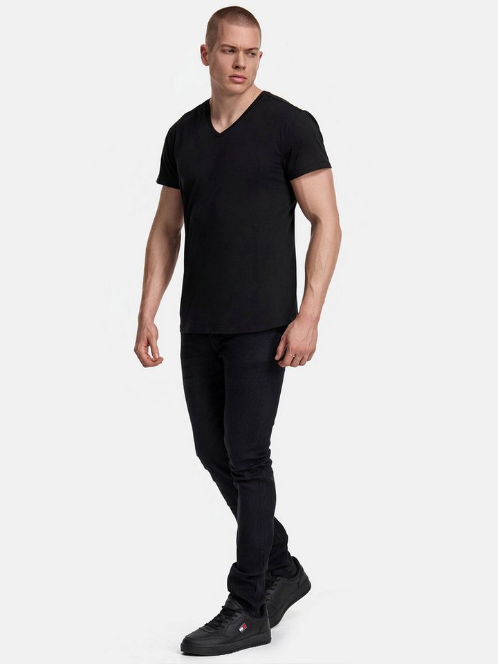 Tazzio T-Shirt E107 (Packung, 7-tlg., 7er-Pack) Herren Basic V-Ausschnitt – Bild 3 von 5