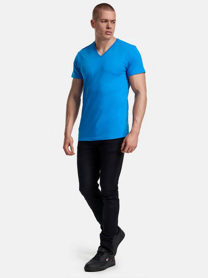 Tazzio T-Shirt E107 (Packung, 7-tlg., 7er-Pack) Herren Basic V-Ausschnitt – Bild 4 von 5