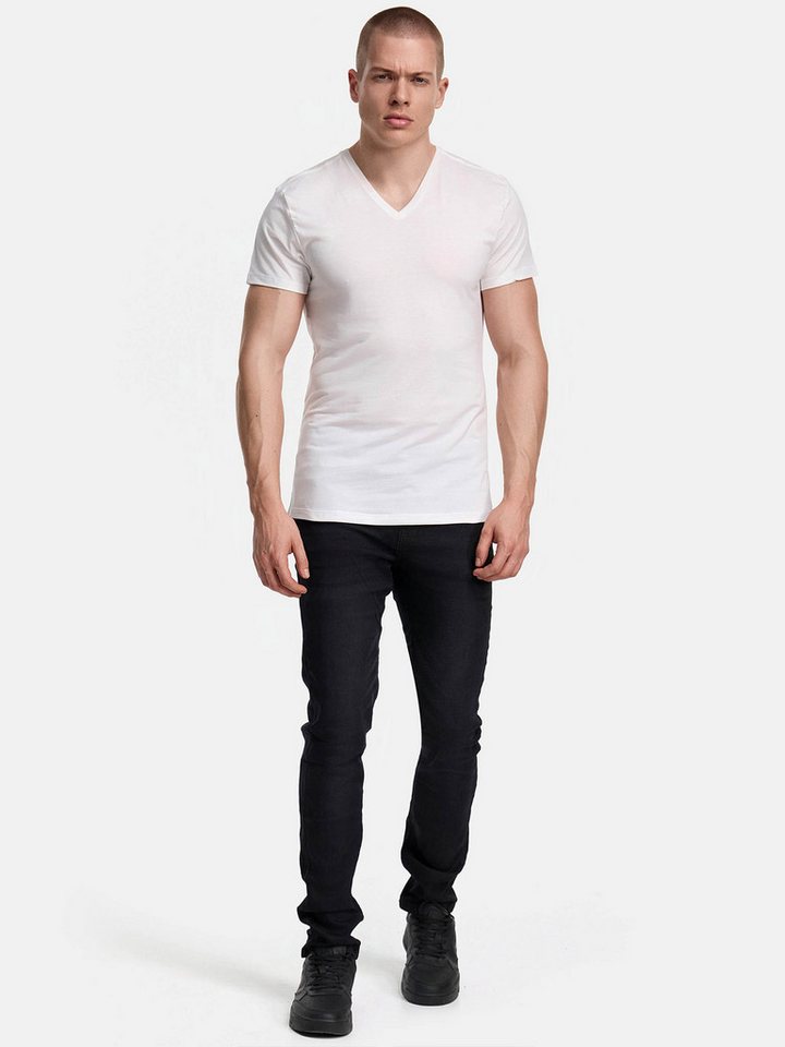 Tazzio T-Shirt E107 (Packung, 7-tlg., 7er-Pack) Herren Basic V-Ausschnitt – Bild 3 von 5