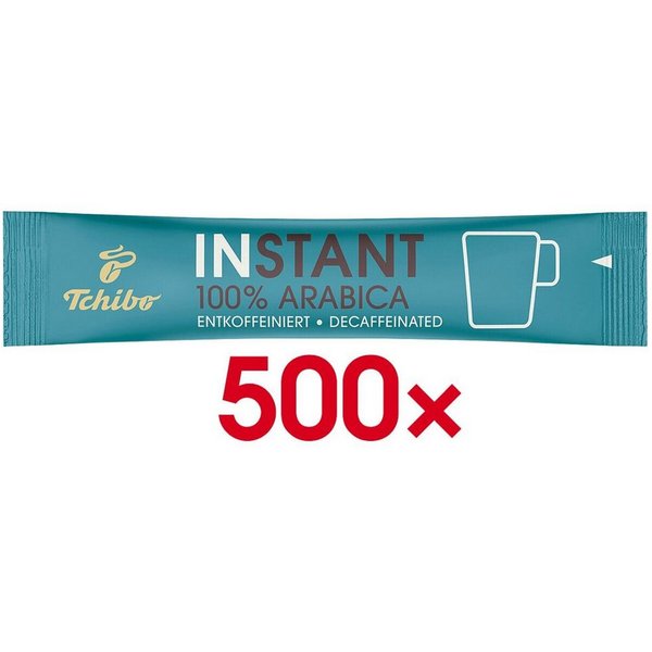 Tchibo Kaffee INSTANT, 500x Instantkaffee entkoffeiniert, Portionspackungen a 1,8 g