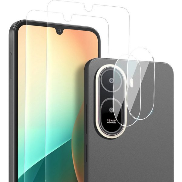 Tec-Expert Displayschutzglas 2x 9H Kamera und Displayglas für Xiaomi Redmi A7 Pro für Xiaomi Redmi A7 Pro, Kamera + Display Schutzglas, 4 Stück, Kameraschutz, D