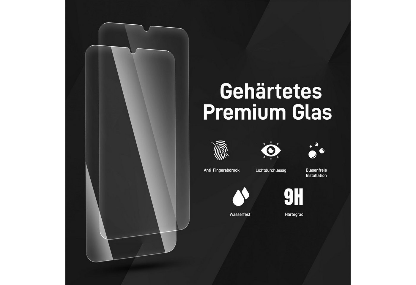 Tec-Expert Displayschutzglas 2x 9H Kamera und Displayglas für Xiaomi Redmi A7 Pro für Xiaomi Redmi A7 Pro, Kamera + Display Schutzglas, 4 Stück, Kameraschutz, D – Bild 3 von 5