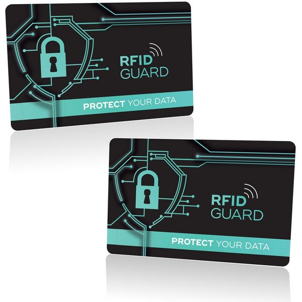 Tec-Expert Geldbörse RFID GUARD 2x RFID NFC Scan Blocker Karte Abschirmung Geldbörse (2-tlg., Set aus 2x RFID / NFC Block Card), RFID Blocker Karte, NFC Block C