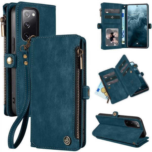 Tec-Expert Handyhülle Geldbörse Hülle mit RFID Schutz für Samsung Galaxy S20 FE 6.5 Zoll, 6.5", Klapphülle Cover Case mit Kartenfach Geldfach Münzfach