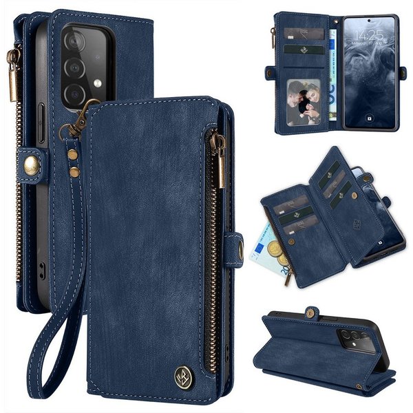 Tec-Expert Handyhülle Geldbörse Hülle mit RFID Schutz für Samsung Galaxy A52 6.5 Zoll, 6.5", Klapphülle Cover Case mit Kartenfach Geldfach Münzfach