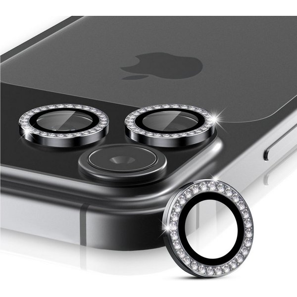 Tec-Expert Kameraschutzglas 9H Kameraglas Set in Schwarz mit Schmuckstein für Apple iPhone 17 Pro für Apple iPhone 17 Pro, Linsenschutzglas Set, 1 Stück, Kamera