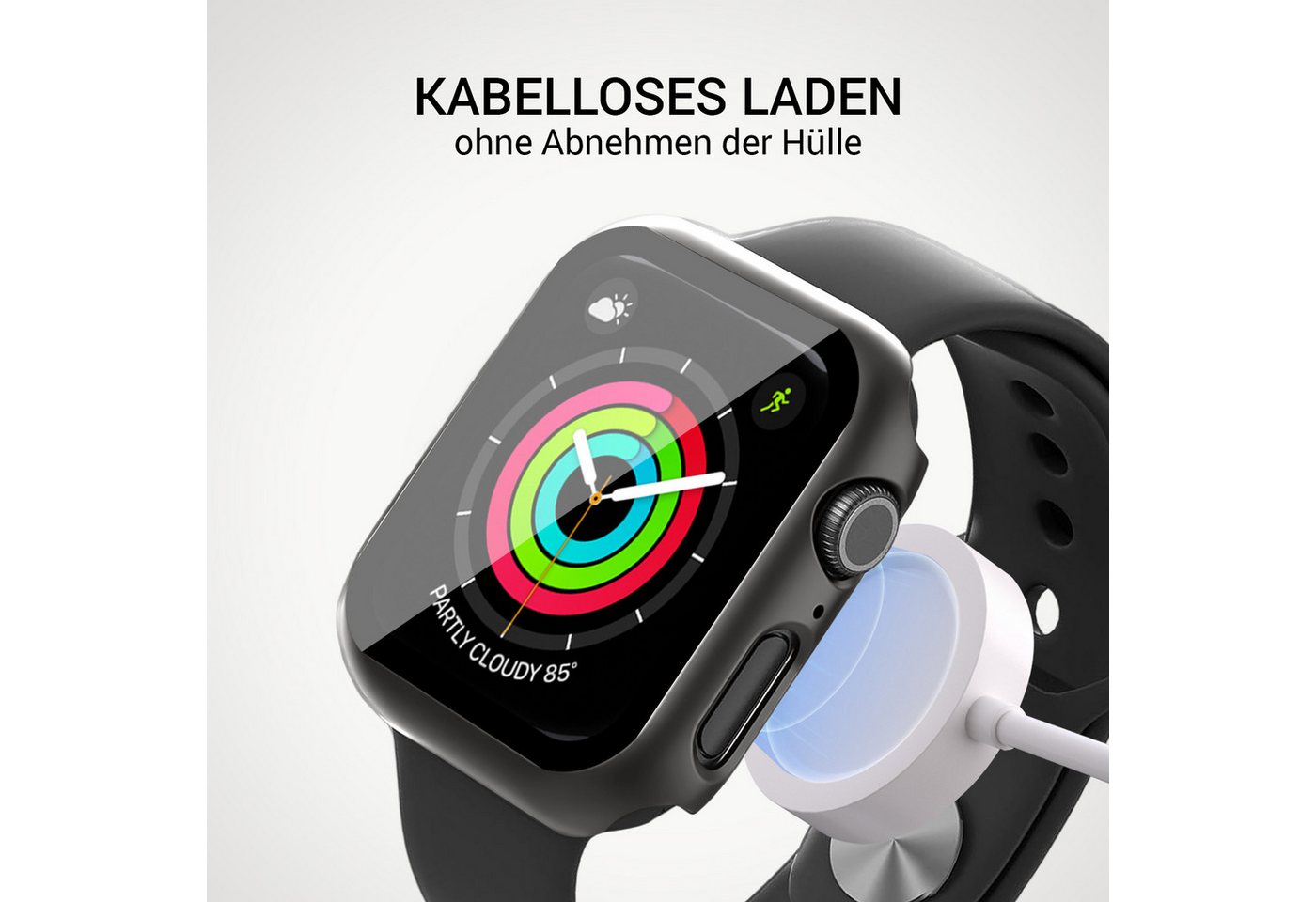 Tec-Expert Smartwatch-Hülle Hülle mit integriertem Displayschutz für Apple Watch 10 / 11 46 mm 46 mm, Rundum Schutz Cover Case Bumper stoß-und kratzfest robust – Bild 2 von 5