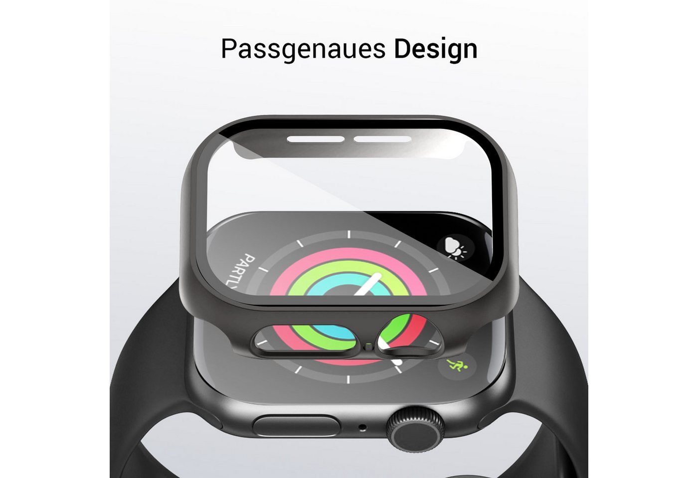 Tec-Expert Smartwatch-Hülle Hülle mit integriertem Displayschutz für Apple Watch 10 / 11 46 mm 46 mm, Rundum Schutz Cover Case Bumper stoß-und kratzfest robust – Bild 3 von 5