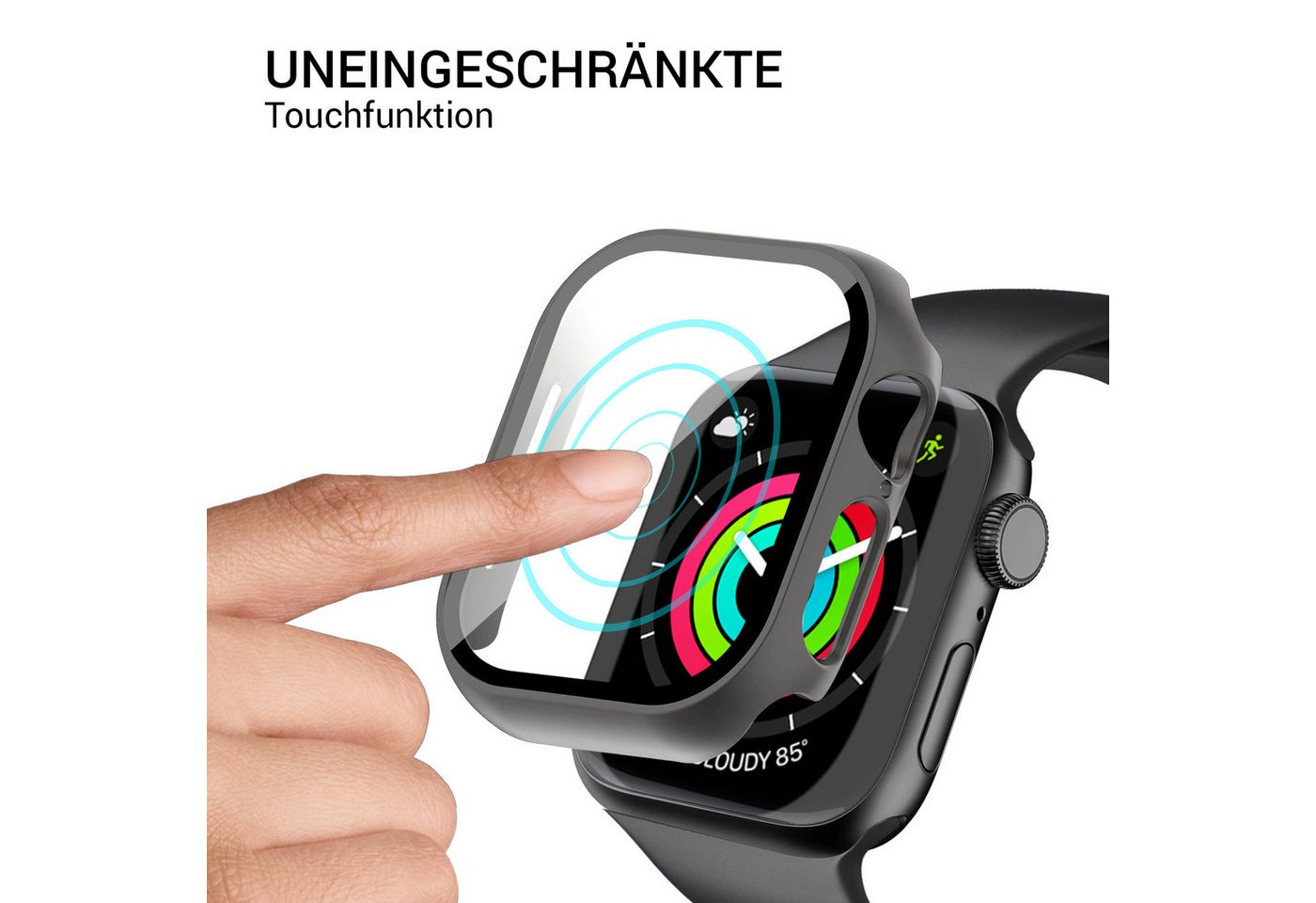 Tec-Expert Smartwatch-Hülle Hülle mit integriertem Displayschutz für Apple Watch 10 / 11 42 mm 42 mm, Rundum Schutz Cover Case Bumper stoß-und kratzfest robust – Bild 3 von 5