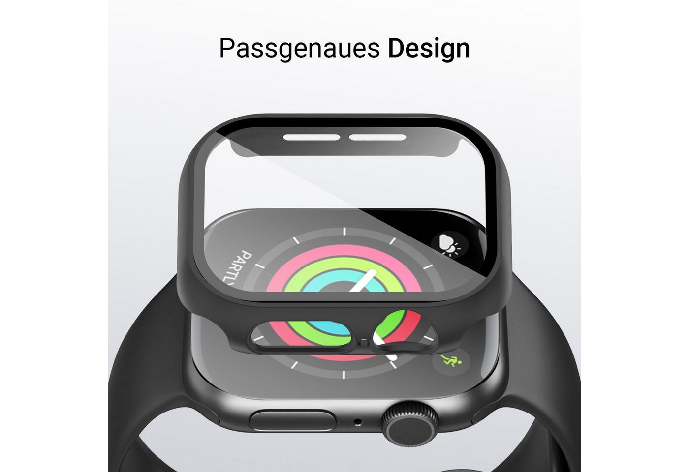 Tec-Expert Smartwatch-Hülle Hülle mit integriertem Displayschutz für Apple Watch 10 / 11 46 mm 46 mm, Rundum Schutz Cover Case Bumper stoß-und kratzfest robust – Bild 2 von 5