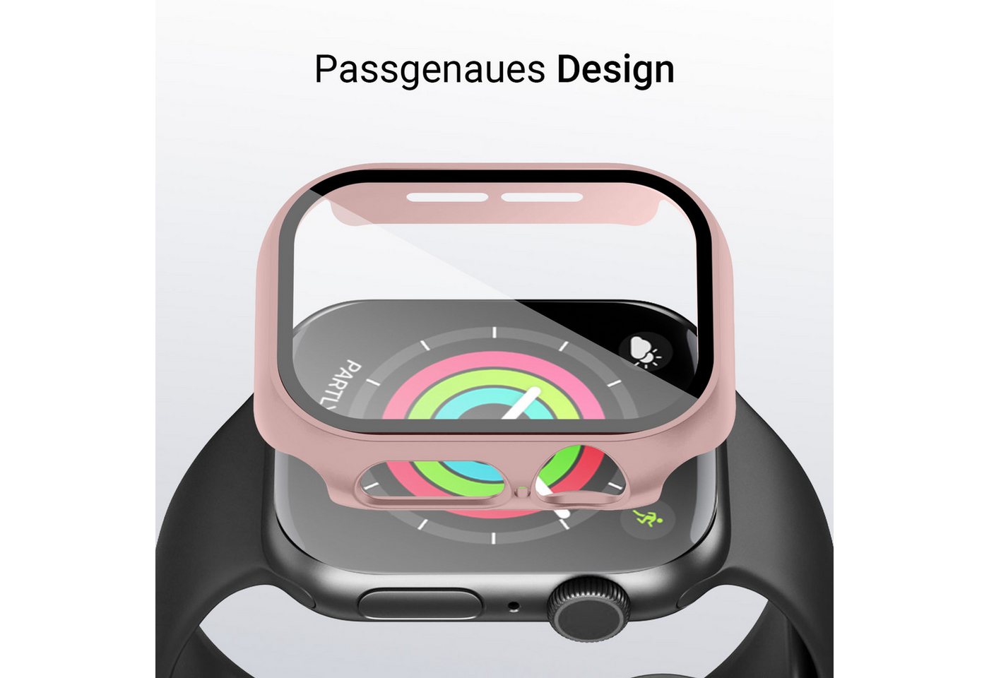 Tec-Expert Smartwatch-Hülle Hülle mit integriertem Displayschutz für Apple Watch 10 / 11 42 mm 42 mm, Rundum Schutz Cover Case Bumper stoß-und kratzfest robust – Bild 2 von 5