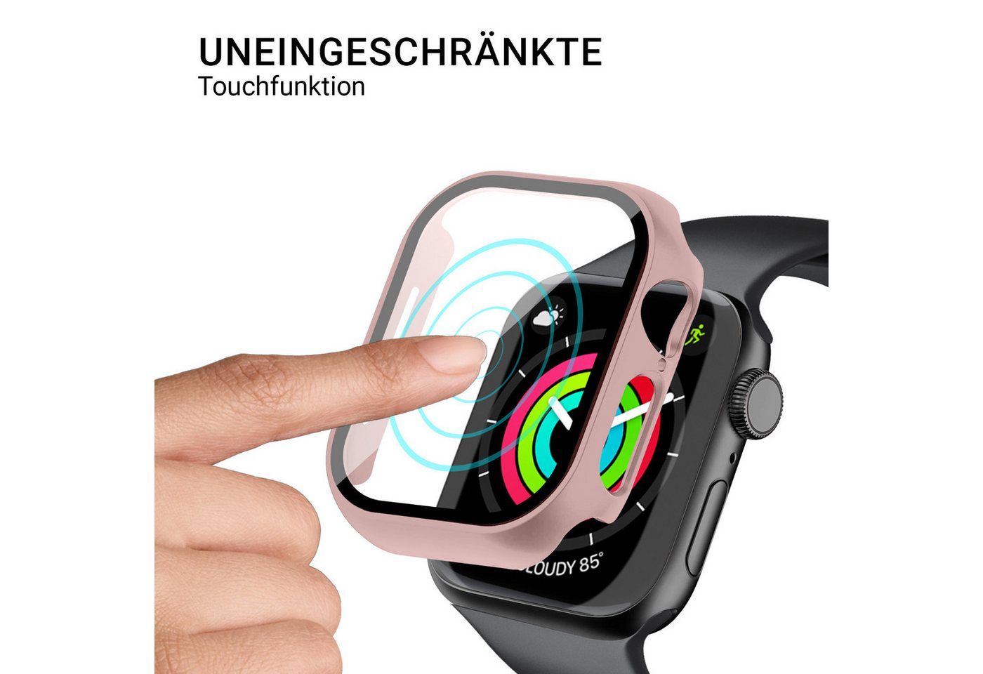 Tec-Expert Smartwatch-Hülle Hülle mit integriertem Displayschutz für Apple Watch 10 / 11 42 mm 42 mm, Rundum Schutz Cover Case Bumper stoß-und kratzfest robust – Bild 3 von 5