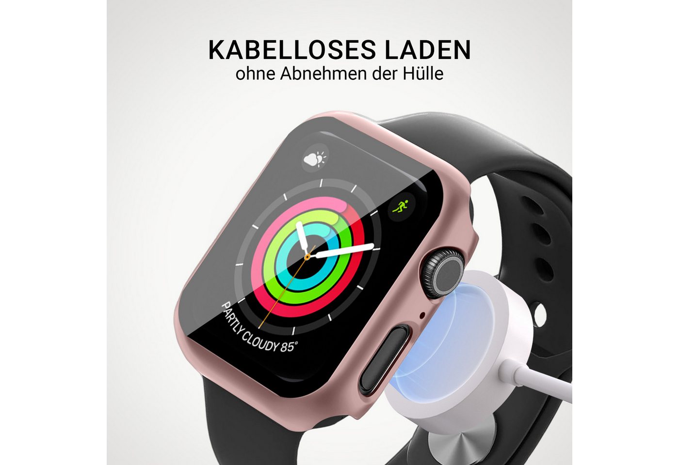 Tec-Expert Smartwatch-Hülle Hülle mit integriertem Displayschutz für Apple Watch 10 / 11 42 mm 42 mm, Rundum Schutz Cover Case Bumper stoß-und kratzfest robust – Bild 4 von 5