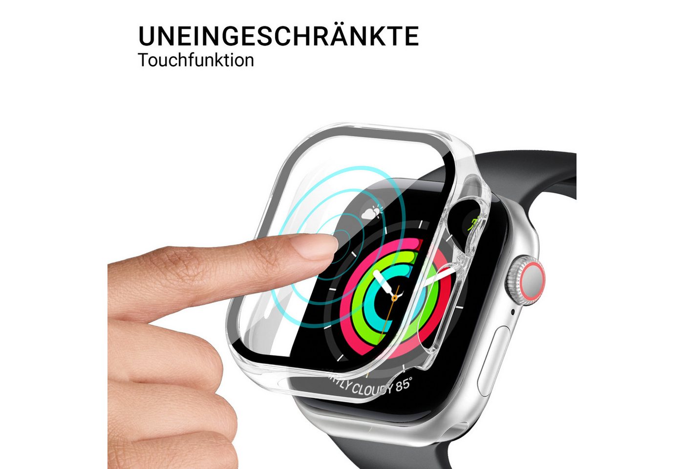 Tec-Expert Smartwatch-Hülle Hülle mit integriertem Displayschutz für Apple Watch 10 / 11 42 mm 42 mm, Rundum Schutz Cover Case Bumper stoß-und kratzfest robust – Bild 3 von 5