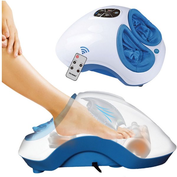 @tec Fußmassagegerät Fußmassagegerät Fuss-fit-Maxx mit 3D-Luftmassagetechnik, Fernbedienung, Fußreflexzonen, Wärmefunktion, geeignet bis Schuhgröße 44