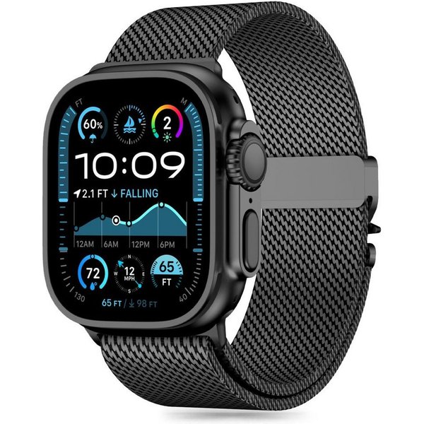 TECH PROTECT Armband Uhrenarmband Ersatzarmband Wechselarmband (Spar-Set, 1-tlg., 44-49 mm elegant), Edelstahl-Milanaise, Klappverschluss, verstellbar