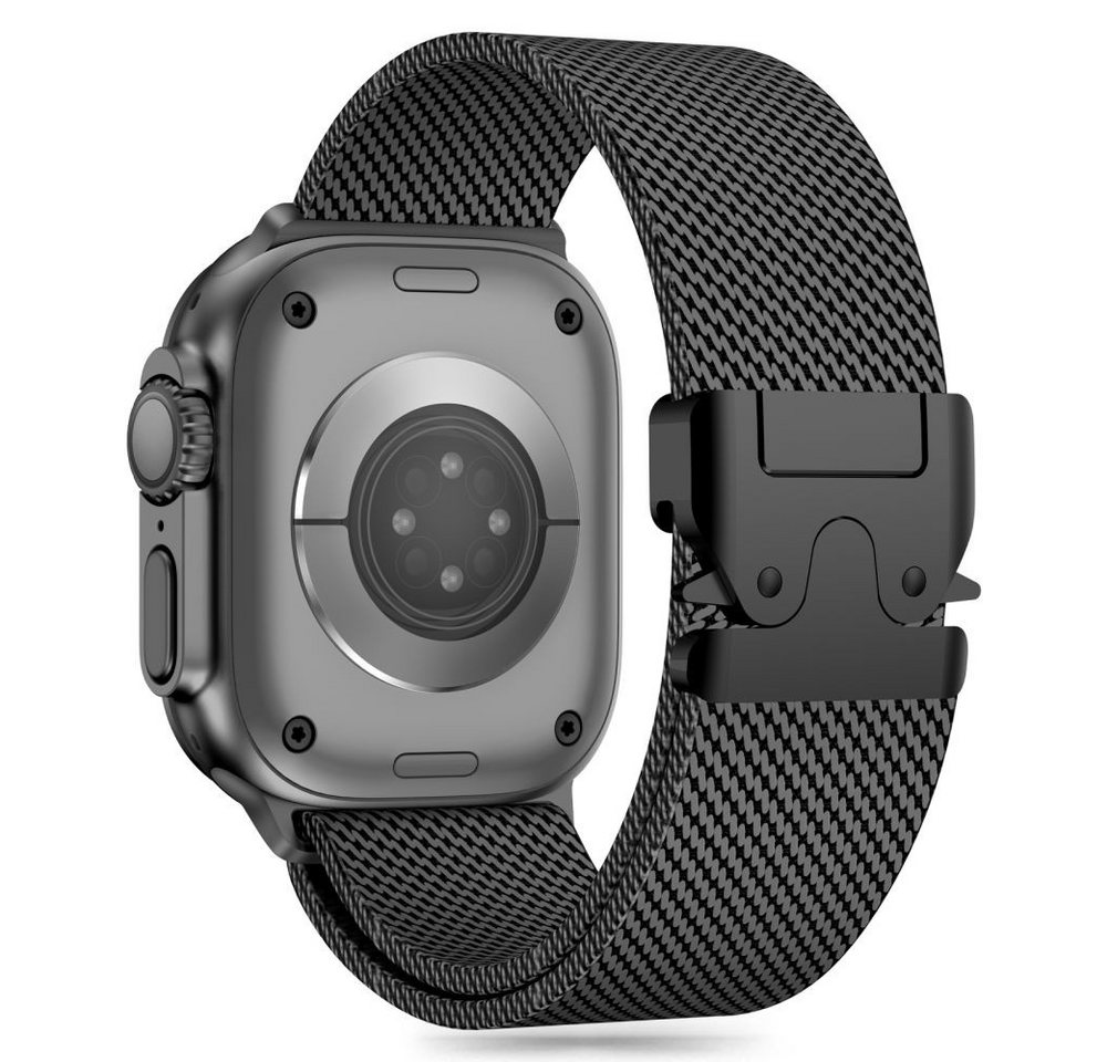 TECH PROTECT Armband Uhrenarmband Ersatzarmband Wechselarmband (Spar-Set, 1-tlg., 44-49 mm elegant), Edelstahl-Milanaise, Klappverschluss, verstellbar – Bild 2 von 5