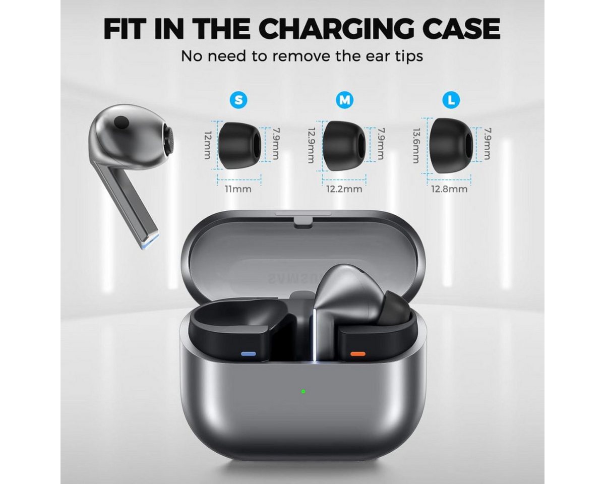 TECH PROTECT Ear Tips für Samsung Galaxy Buds 3 Pro Kopfhörer (3 Größen für optimale Passform) – Bild 3 von 4