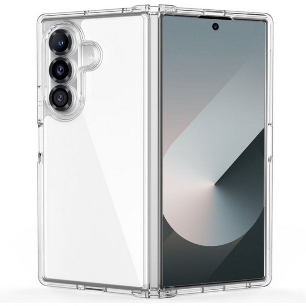 TECH PROTECT Handyhülle für Samsung Galaxy Z Fold 7, Transparente Hybridhülle mit stoßabsorbierendem TPU-Rahmen