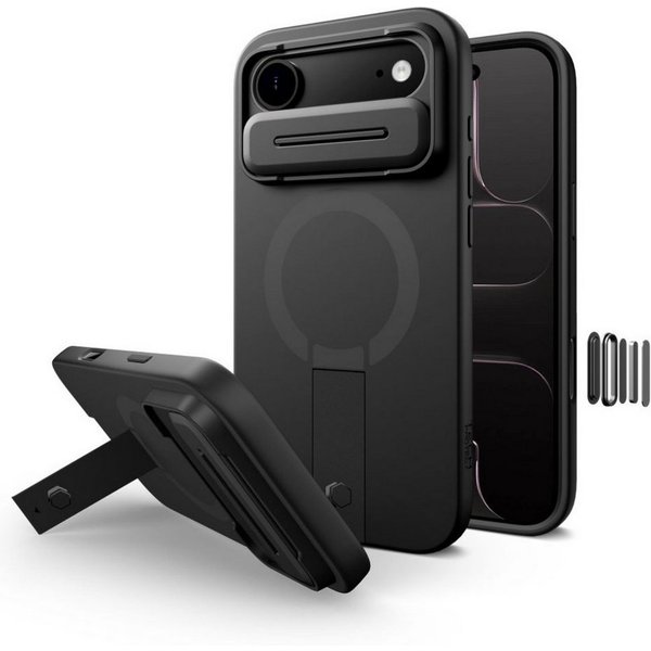 TECH PROTECT Handyhülle Kevlar Aura mit Magnetfunktion Kompatibel mit iPhone Air Schwarz 6,5, Kevlar Optik mit integrierter Magnetfunktion für sicheren Halt