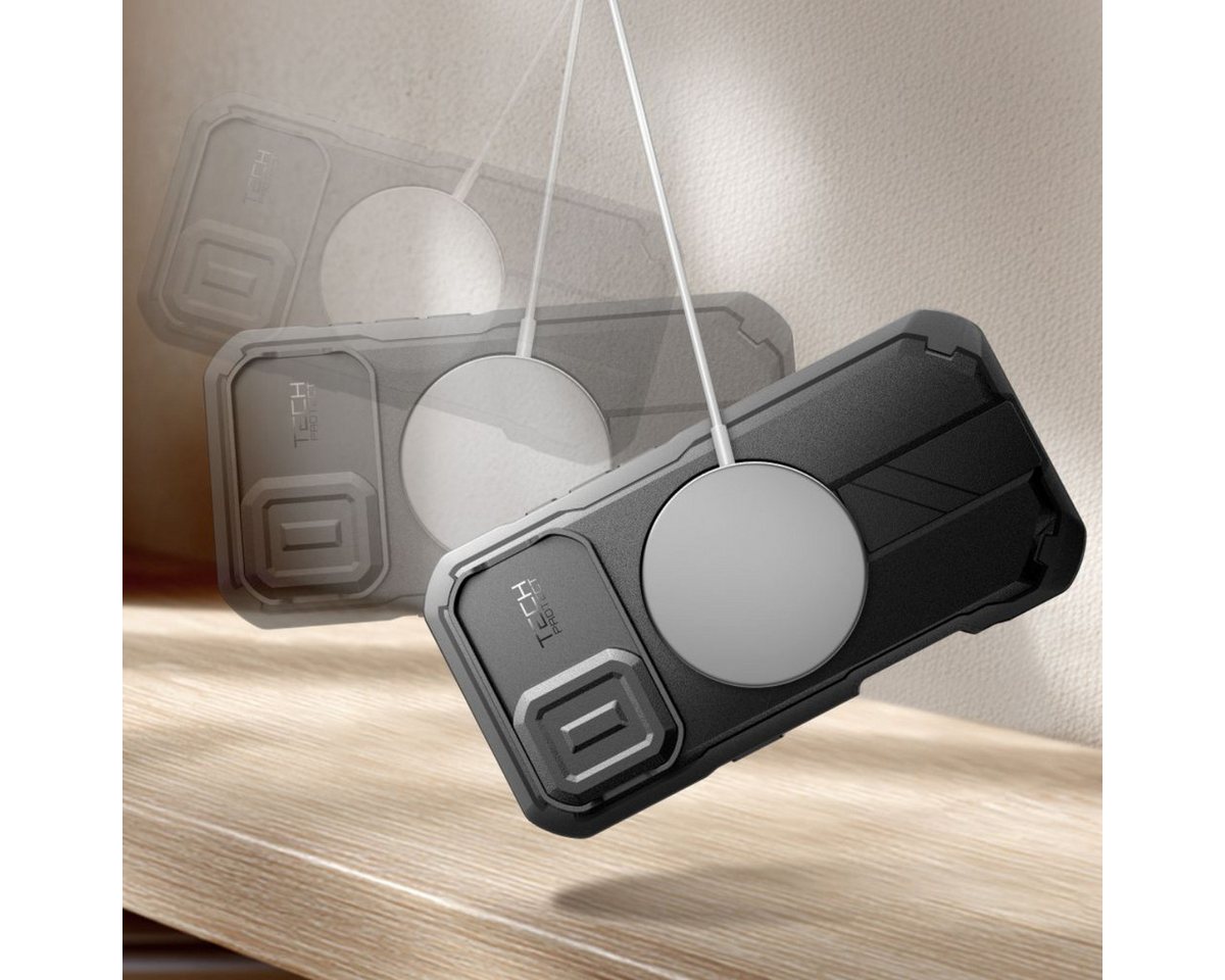 TECH PROTECT Handyhülle Kevlar Case mit Magnetfunktion Kompatibel mit iPhone 17 Schwarz 6,1, Strukturierter Kevlar Look mit integrierter Magnetfunktion für Allt – Bild 4 von 5