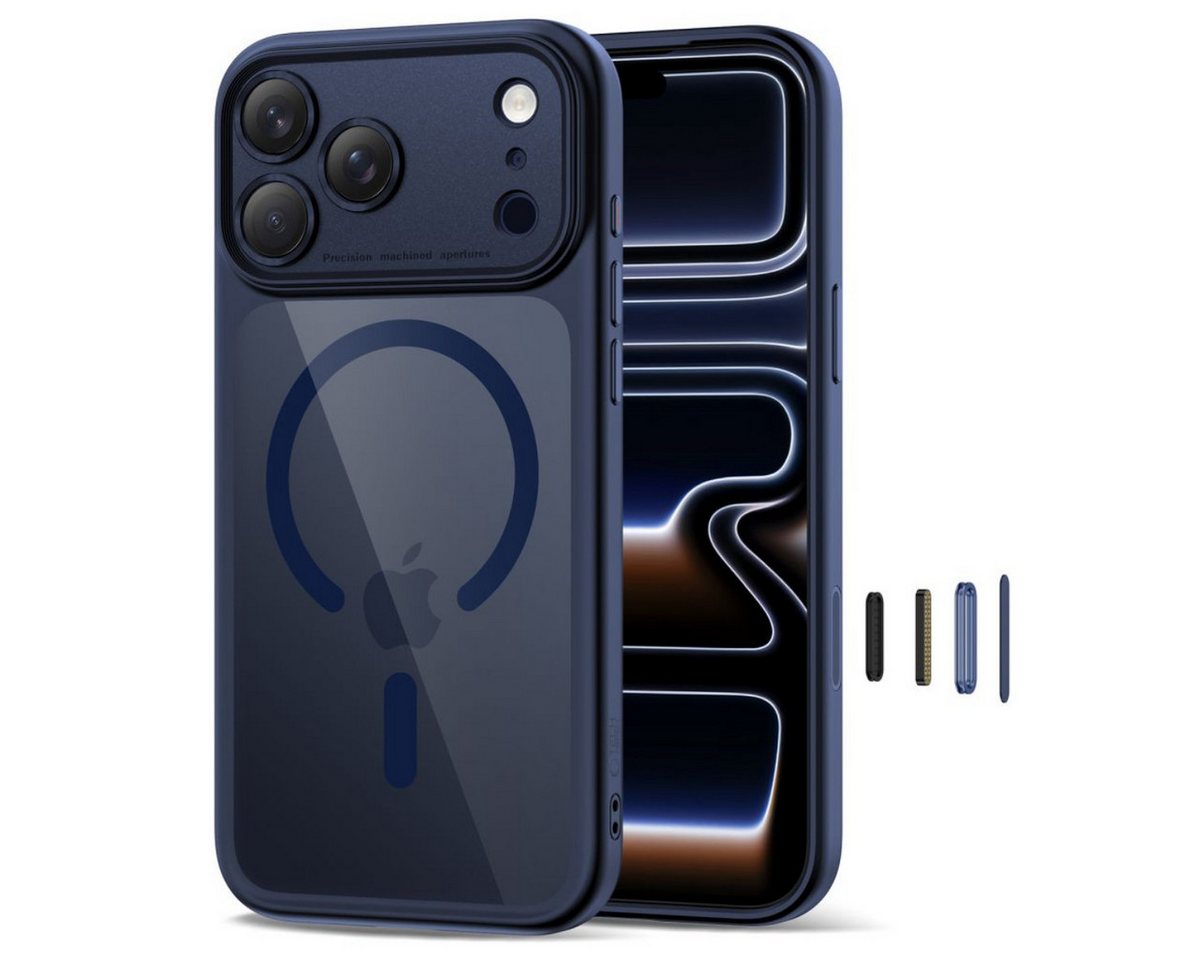 TECH PROTECT Handyhülle Magpeak CC Case kompatibel mit iPhone 17 Pro Max transparent blau 6.7, Magnetisch – Bild 2 von 5