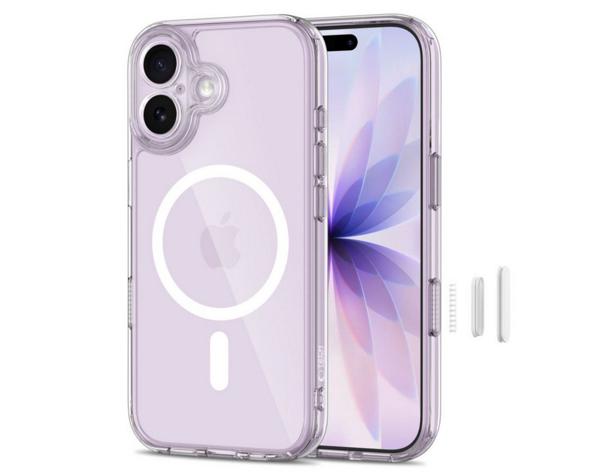 TECH PROTECT Handyhülle Magpeak Magnet Case kompatibel mit iPhone 17 Transparent, Transparente Hybridkonstruktion mit integrierter Magnetfläche – Bild 2 von 5