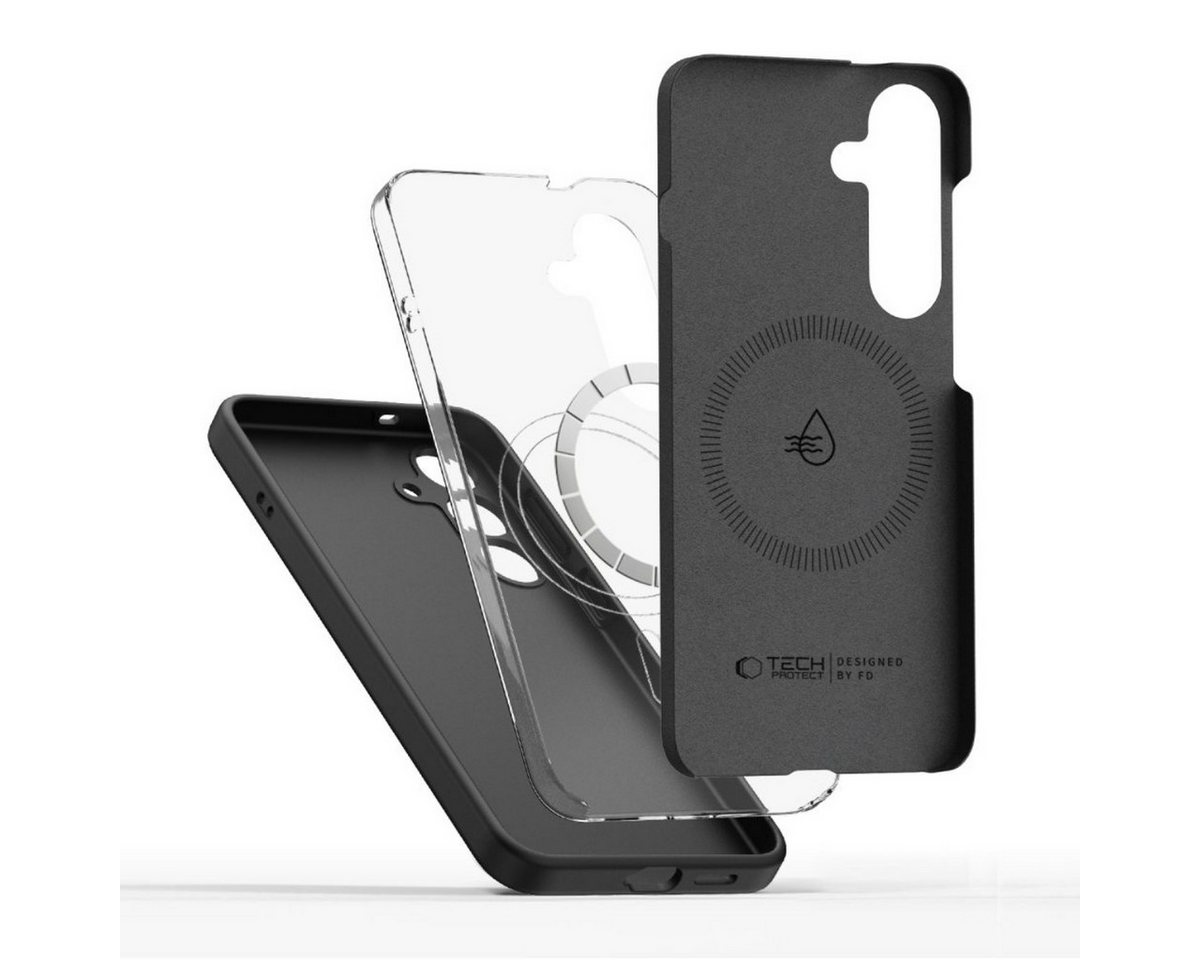 TECH PROTECT Handyhülle Silikon-mit Magnetfunktion-Hülle für Samsung Galaxy S26 Plus - Schwarz 6,7 Zoll, Seidig-weiche Oberfläche sorgt für angenehme Haptik – Bild 2 von 5
