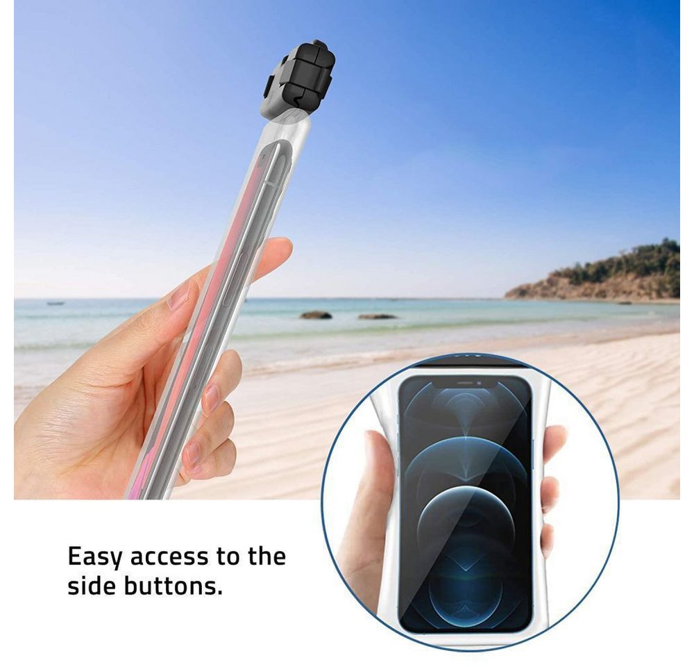 TECH PROTECT Handytasche Unterwasserhülle Schutzbeutel Smartphonehülle (Spar-Set, 1-tlg., bis 6, 9 Zoll wasserdicht), IPX8, wasserdicht bis 20 m, bis 6,9 Zoll – Bild 3 von 5