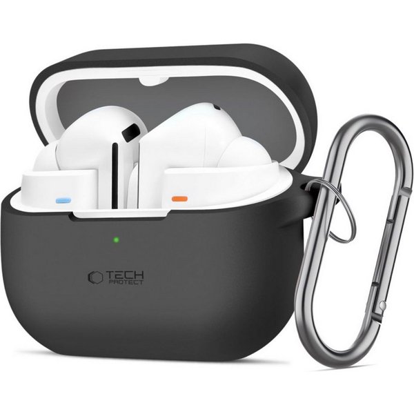TECH PROTECT Kopfhörer-Schutzhülle für Samsung Galaxy Buds 3 / 3 Pro, Mit Karabiner und kabelloser Ladefunktion