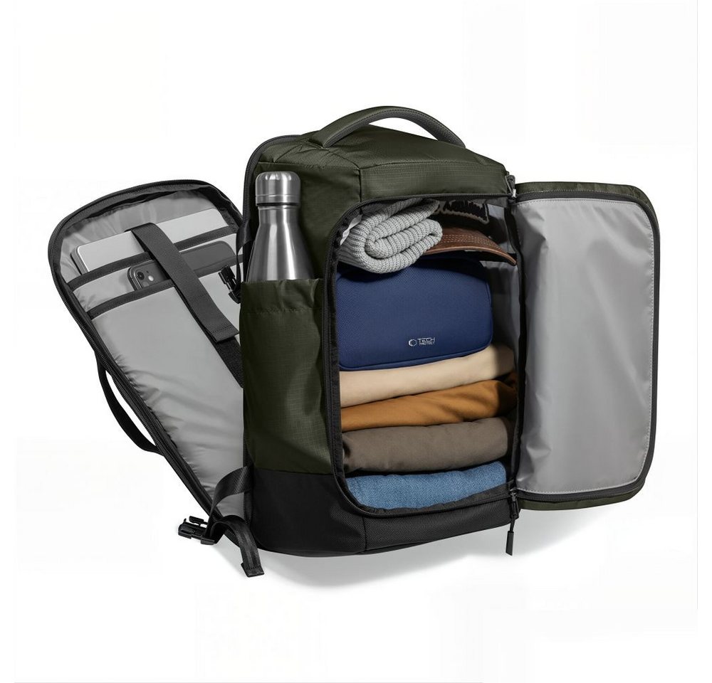 TECH PROTECT Laptoprucksack Handgepäckrucksack Reiserucksack Kabinenrucksack (Spar-Set, 1-tlg., 40 x 30 x 20 cm robust), Handgepäckmaß 40x30x20 cm, Laptopfach b – Bild 4 von 5