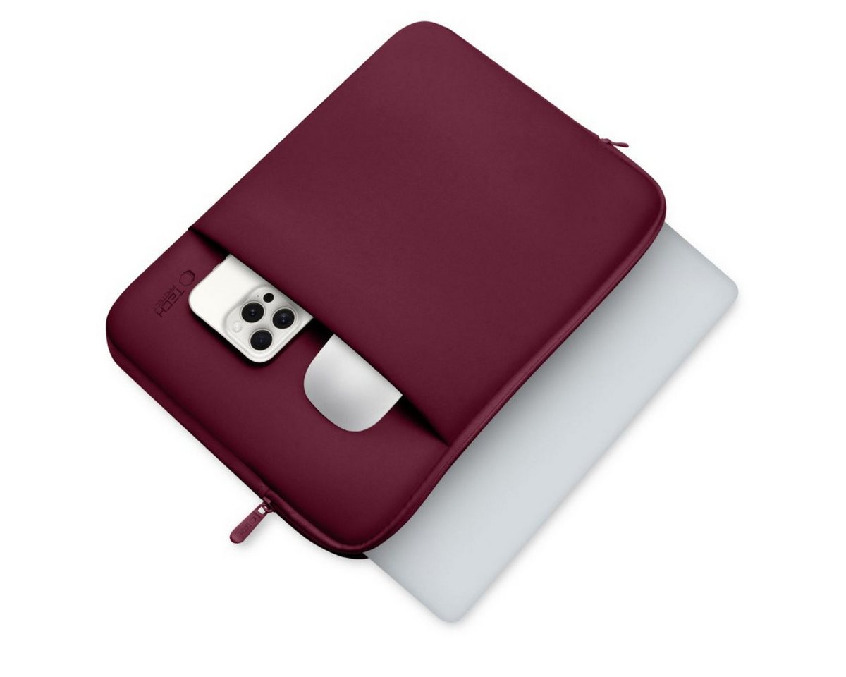 TECH PROTECT Laptoptasche Neopren (Einzelartikel, 1 x Tech-Protect Neopren-Laptoptasche), Weiche stoßdämpfende Neopren-Hülle mit kratzfestem Innenfutter – Bild 3 von 5