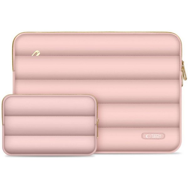 TECH PROTECT Laptoptasche Puffy (2-teiliges Set, Tasche + Zubehörtasche), Laptophülle mit Zubehörtasche und Plüschfutter