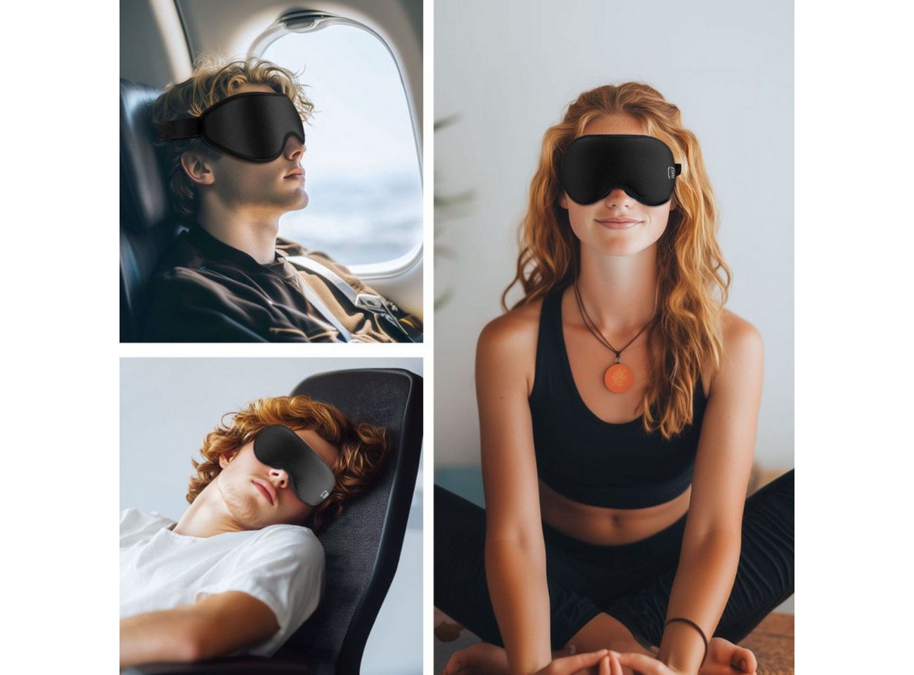 TECH PROTECT Schlafmaske Eyeshade, Schlafmaske, Einzeln, 3D-Schlafmaske mit Memory-Schaum und Lichtschutz – Bild 4 von 5