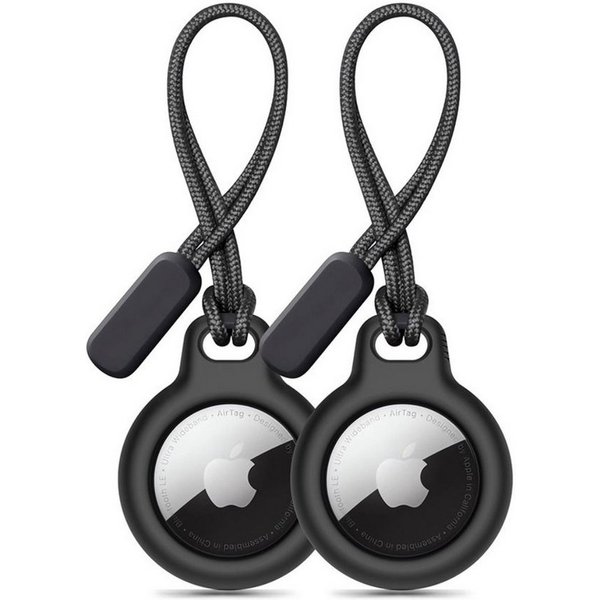 TECH PROTECT Schlüsselanhänger (2er-Pack), Robuste AirTag-Schutzhülle mit sicherer Twist-and-Lock Befestigung