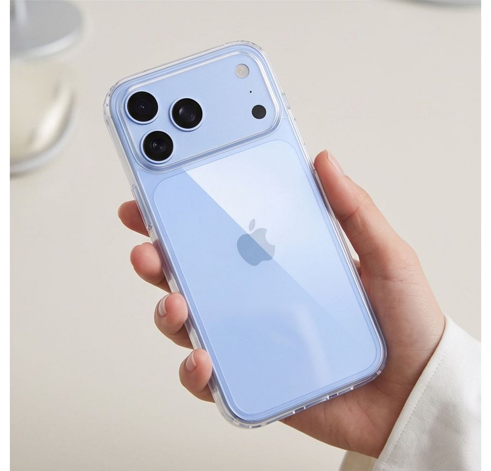 TECH PROTECT Smartphone-Hülle FlexAir Hybrid kompatibel mit iPhone 18 Pro Max, 17 Pro Max Transparen 6.9 Zoll, Zweischichtige Hybridkonstruktion aus TPU und PC – Bild 4 von 5