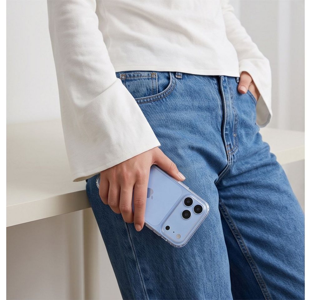 TECH PROTECT Smartphone-Hülle FlexAir Hybrid kompatibel mit iPhone 18 Pro Max, 17 Pro Max Transparen 6.9 Zoll, Zweischichtige Hybridkonstruktion aus TPU und PC – Bild 5 von 5
