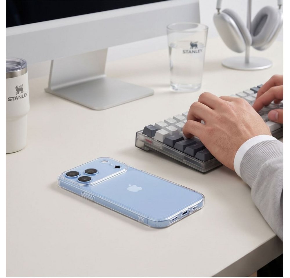 TECH PROTECT Smartphone-Hülle FlexAir kompatibel mit iPhone 18 Pro Max, 17 Pro Max Transparent 6.9 Zoll, Ultradünnes Design mit erhöhten Schutzrändern – Bild 5 von 5