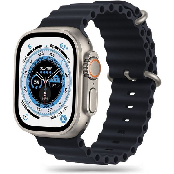 TECH PROTECT Smartwatch-Armband IconBand Pro, Sportliches TPU-Armband mit Edelstahlverschluss für Apple Watch