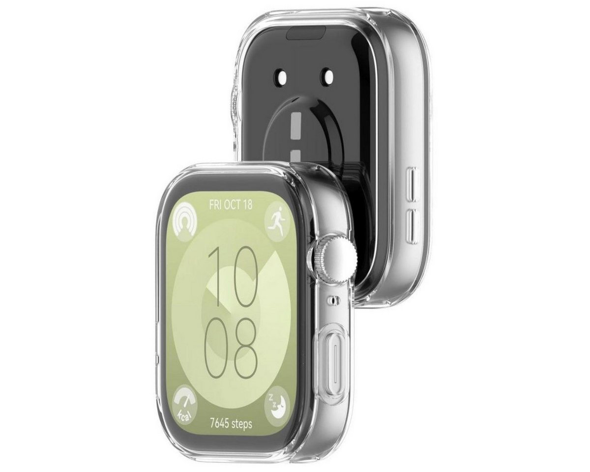 TECH PROTECT Smartwatch-Hülle Defense360 mit integriertem Glas Kompatibel mit Huawei Watch Fit 3 46, Integrierter Displayschutz bei schlankem Gehäusedesign – Bild 3 von 4