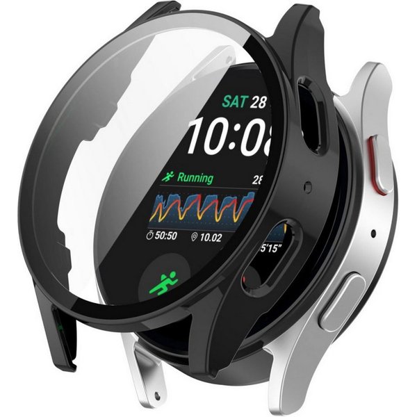 TECH PROTECT Smartwatch-Hülle Defense360 mit Samsung Galaxy Watch 5 (40 mm) Schwarz 40, Integrierter Displayschutz bei schlankem Gehäusedesign