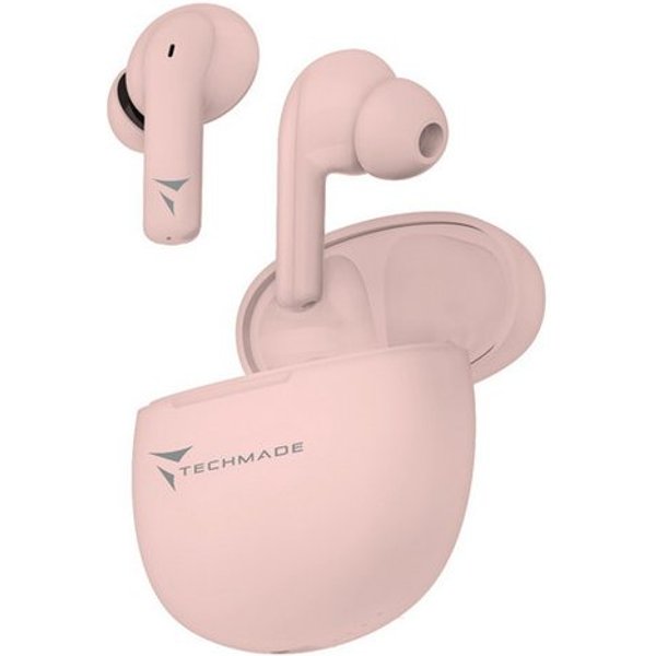 Techmade Techmade Earbuds K201E Pink wireless In-Ear-Kopfhörer (Noise-Cancelling)