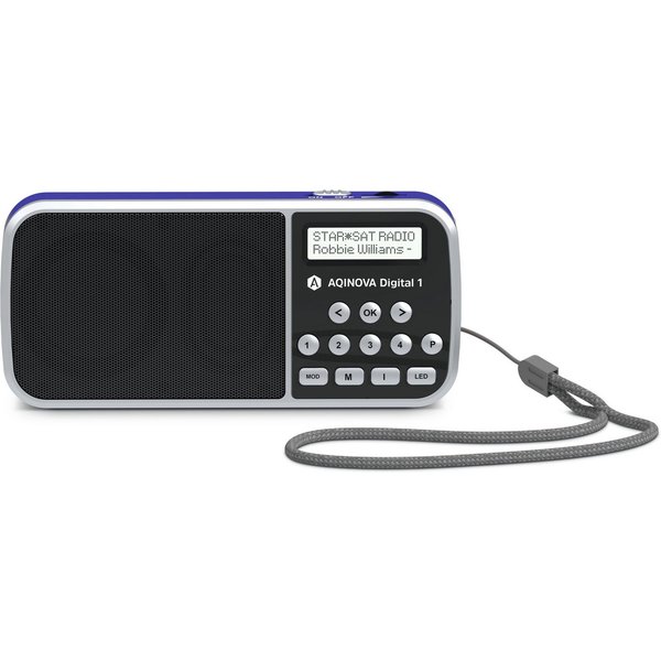 TechniSat AQINOVA Digital 1 Digitalradio (DAB) (Digitalradio (DAB), FM-Tuner mit RDS, 1 W, LED-Taschenlampe, Wechselakku, Direktwahltasten, kompakt)
