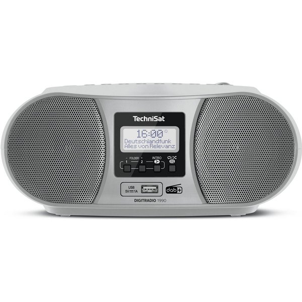 TechniSat DIGITRADIO 1990 Digitalradio (DAB) (Digitalradio (DAB), FM-Tuner mit RDS, 3 W, CD-Player, Bluetooth, Tragegriff, Netz- und Batteriebetrieb)