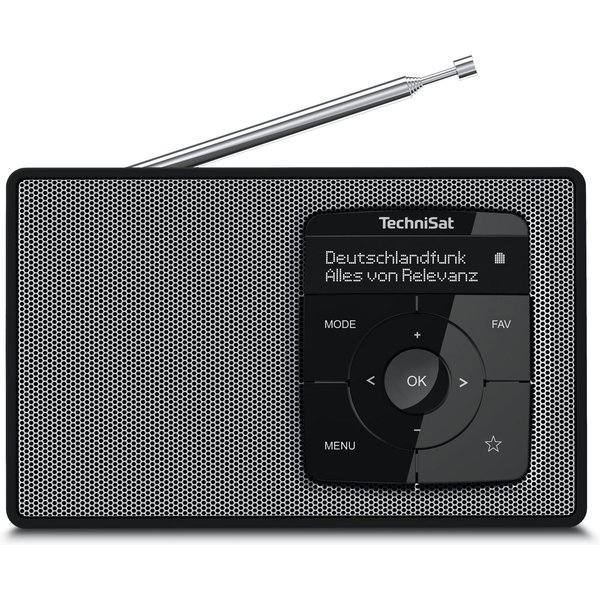 TechniSat DIGITRADIO 2 Digitalradio (DAB) (Digitalradio (DAB), FM-Tuner mit RDS, 1 W, Bluetooth, bis zu 10 Stunden Akku, Wecker, Sleeptimer)