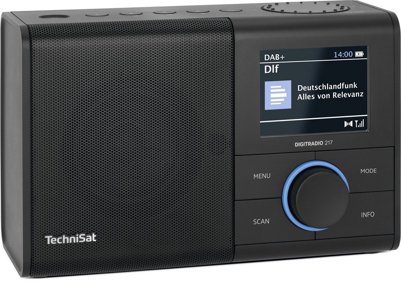 TechniSat DIGITRADIO 217 Digitalradio (DAB) (Digitalradio (DAB), FM-Tuner mit RDS, 5 W, Bluetooth, 3,2-Zoll-Farbdisplay, zwei Weckzeiten, Direktwahltasten) – Bild 2 von 5