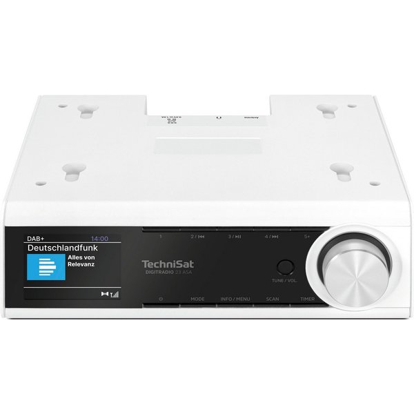 TechniSat DIGITRADIO 23 ASA Küchen-Radio (Digitalradio (DAB), FM-Tuner mit RDS, 3 W, Automatic Safety Alert, Unterbaumontage, Bluetooth)