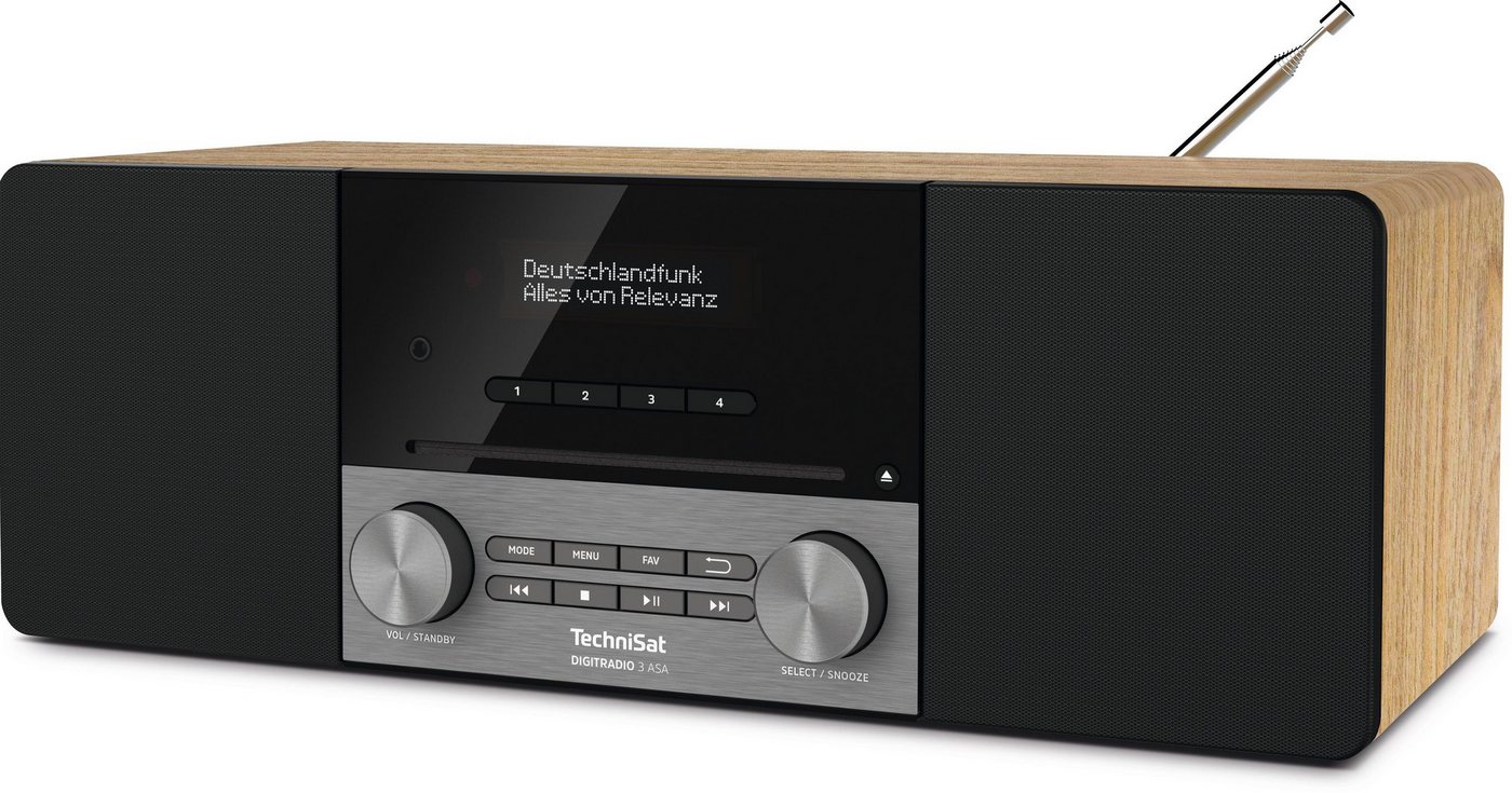 TechniSat DIGITRADIO 3 ASA Digitalradio (DAB) (Digitalradio (DAB), FM-Tuner mit RDS, 20 W, Automatic Safety Alert, CD-Resume, Bluetooth, ELAC-Sound) – Bild 2 von 5